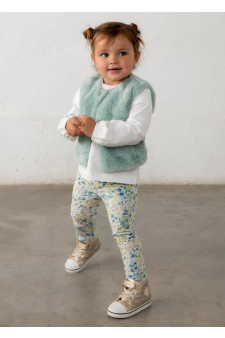 Mayoral Conj. Leggings Colete Pelo
