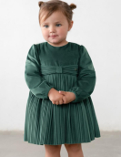 Mayoral Vestido Veludo Plissado