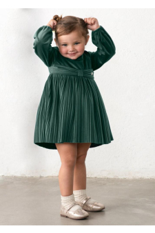 Mayoral Vestido Veludo Plissado