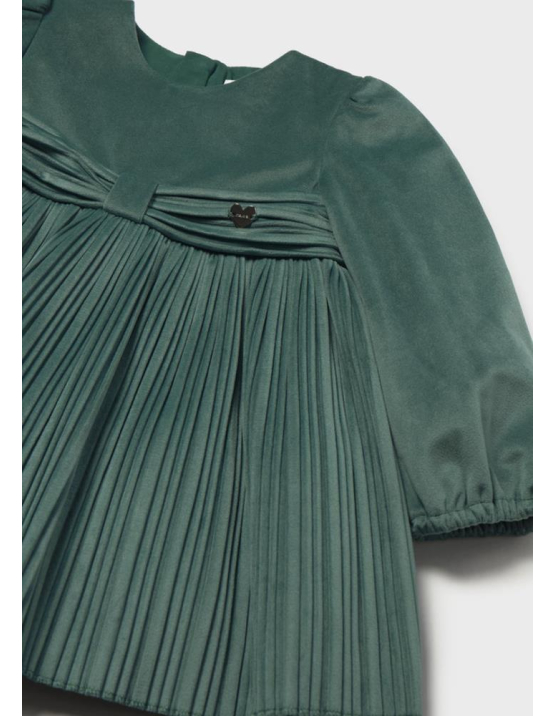 Mayoral Vestido Veludo Plissado