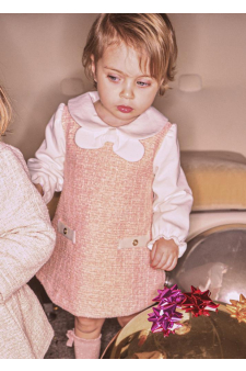 Mayoral Vestido Comb. Ponto Tweed