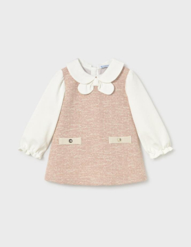 Mayoral Vestido Comb. Ponto Tweed