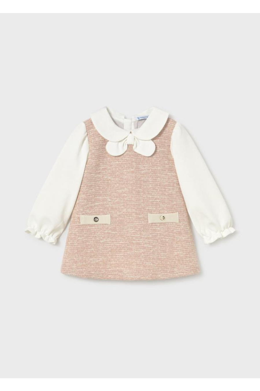 Mayoral Vestido Comb. Ponto Tweed