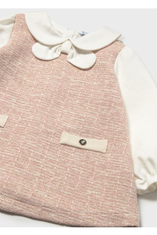 Mayoral Vestido Comb. Ponto Tweed