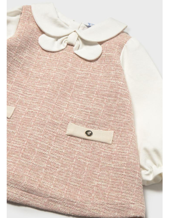 Mayoral Vestido Comb. Ponto Tweed