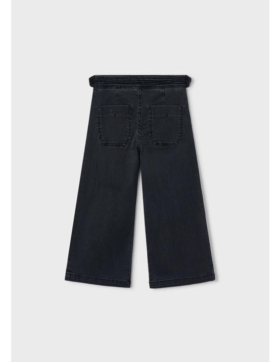 Mayoral Calça Ganga Wide Leg - CARVAO