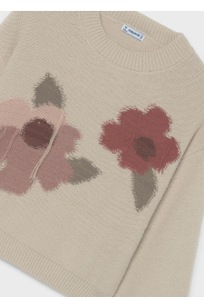 Mayoral Jersey Intarsia Flores