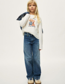 Mayoral Calça Denim Wide Leg