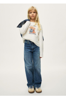 Mayoral Calça Denim Wide Leg