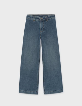 Mayoral Calça Denim Wide Leg