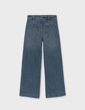 Mayoral Calça Denim Wide Leg
