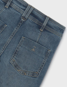 Mayoral Calça Denim Wide Leg
