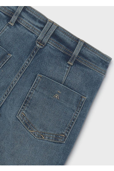 Mayoral Calça Denim Wide Leg