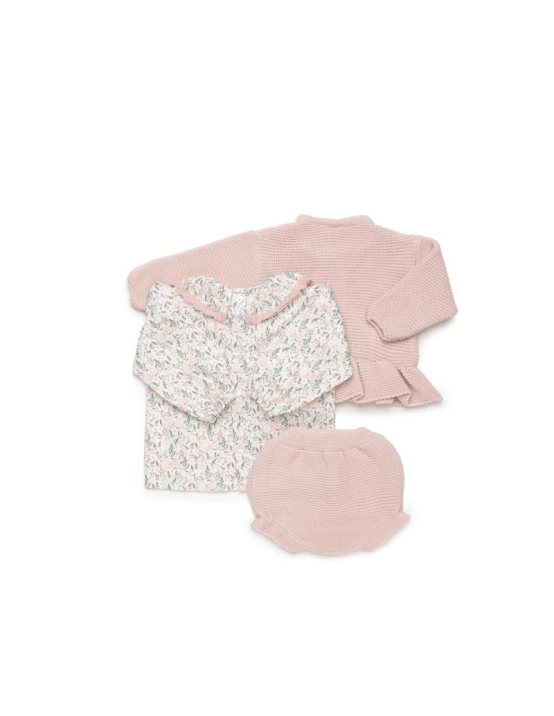 Juliana Conjunto Chaqueta 2 Trenzas Florecitas