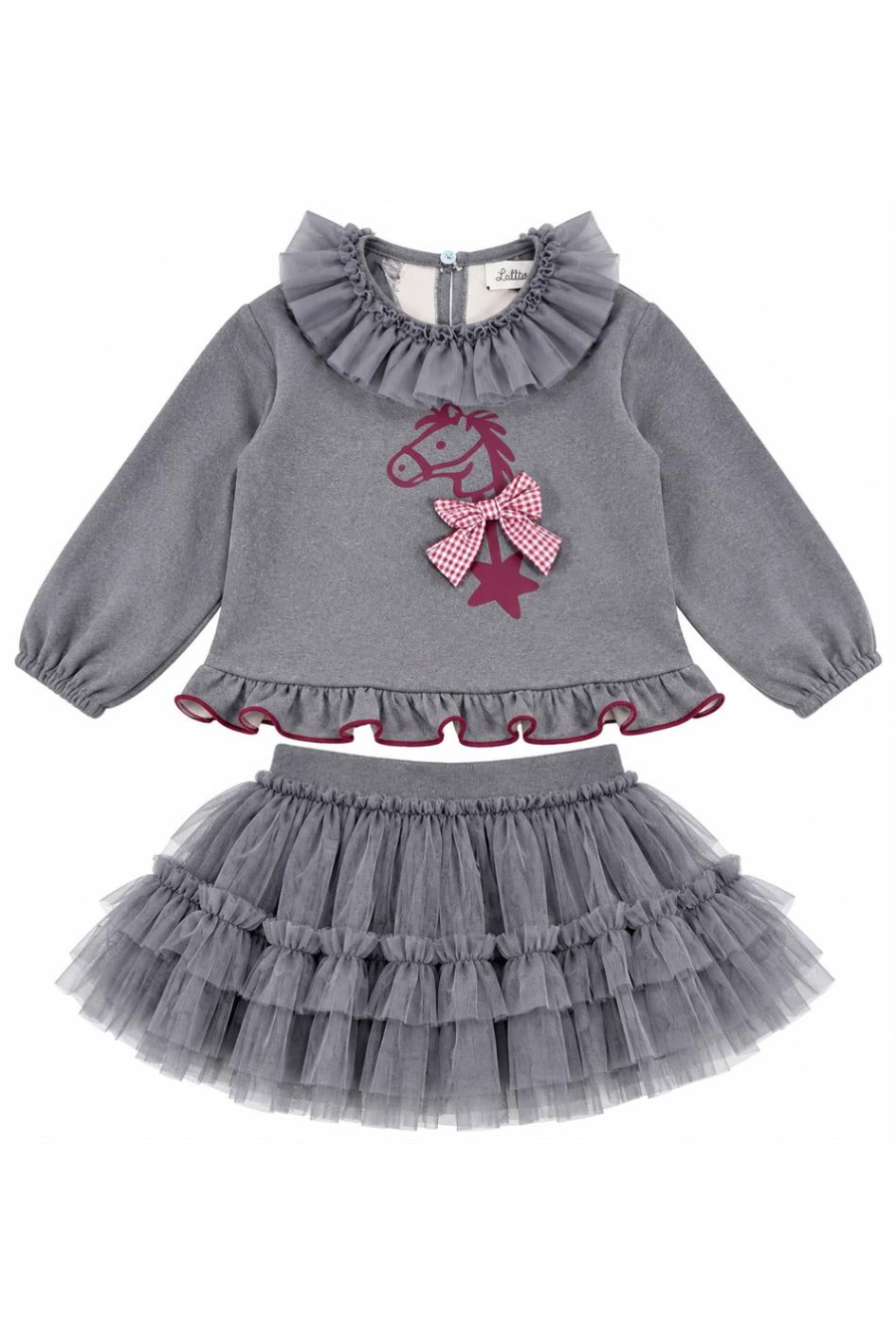 Lolittos Felpa A+Rana Falda Platino