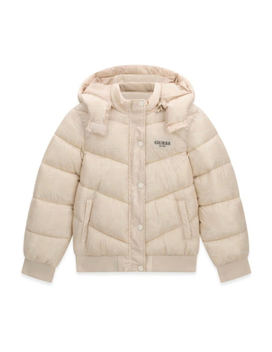 Guess G Polyester Hooded Ls Puffer Jac - PMN0