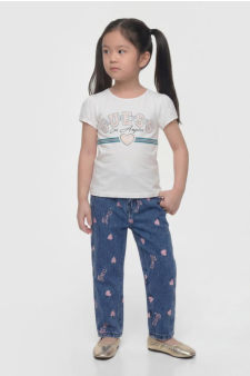 Guess G Mom Fit Rigid Denim Pants W/Em