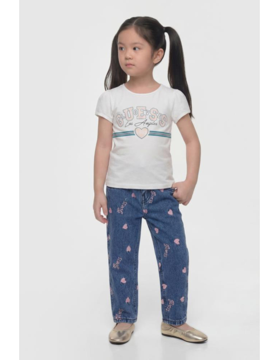 Guess G Mom Fit Rigid Denim Pants W/Em