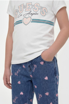 Guess G Mom Fit Rigid Denim Pants W/Em