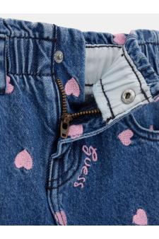 Guess G Mom Fit Rigid Denim Pants W/Em