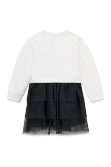 Guess G Mixed Fabric Ls Dress