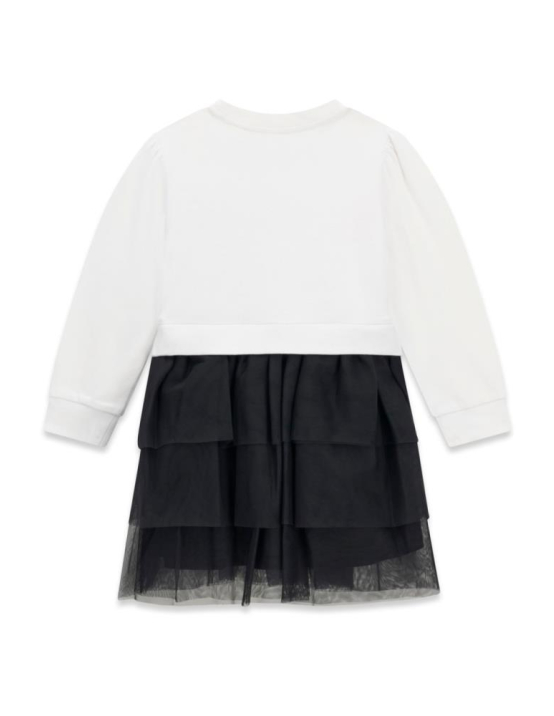 Guess G Mixed Fabric Ls Dress
