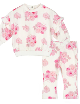 Little A Rose Print Tracksuit