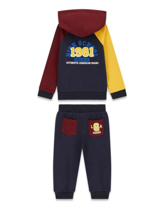 Guess B Set: Ls Hooded Active Top W/Zi
