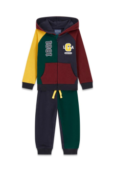 Guess B Set: Ls Hooded Active Top W/Zi