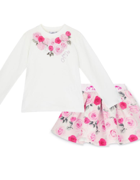 A-Dee Rose Print Skirt Set