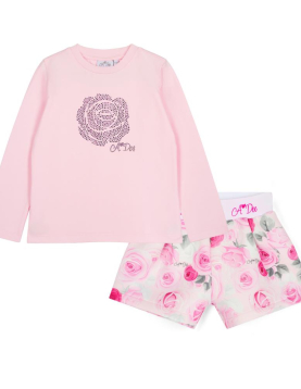 A-Dee Rose Print Short Set