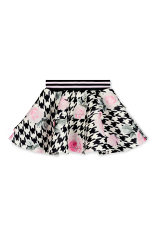 A-Dee Houndstooth Print Skirt Set