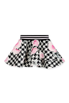A-Dee Houndstooth Print Skirt Set