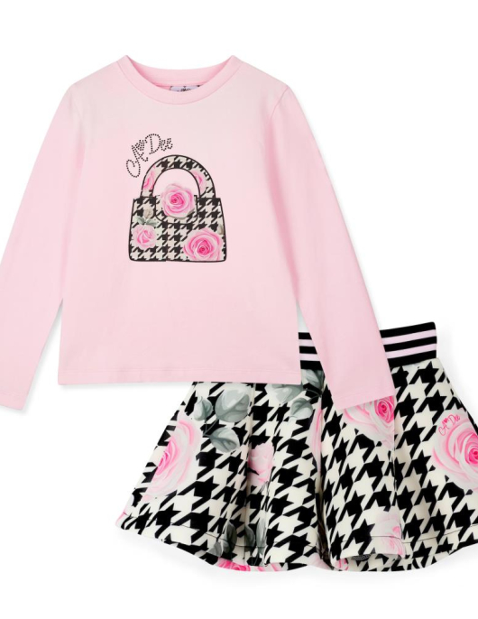 A-Dee Houndstooth Print Short Set