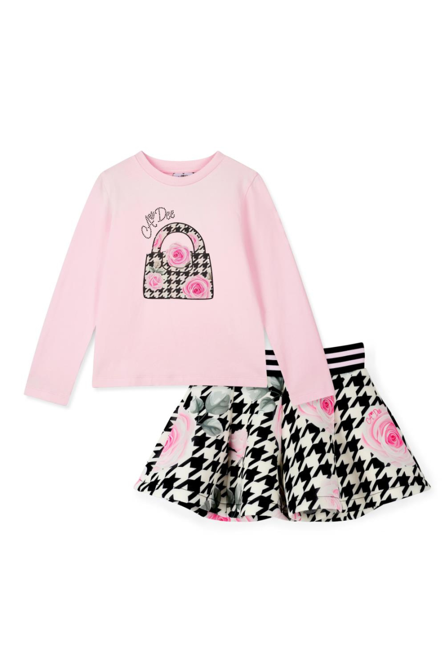 A-Dee Houndstooth Print Short Set