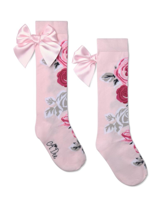 A-Dee Rose Print Knee High Sock