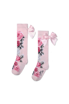 A-Dee Rose Print Knee High Sock
