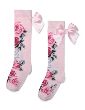 A-Dee Rose Print Knee High Sock