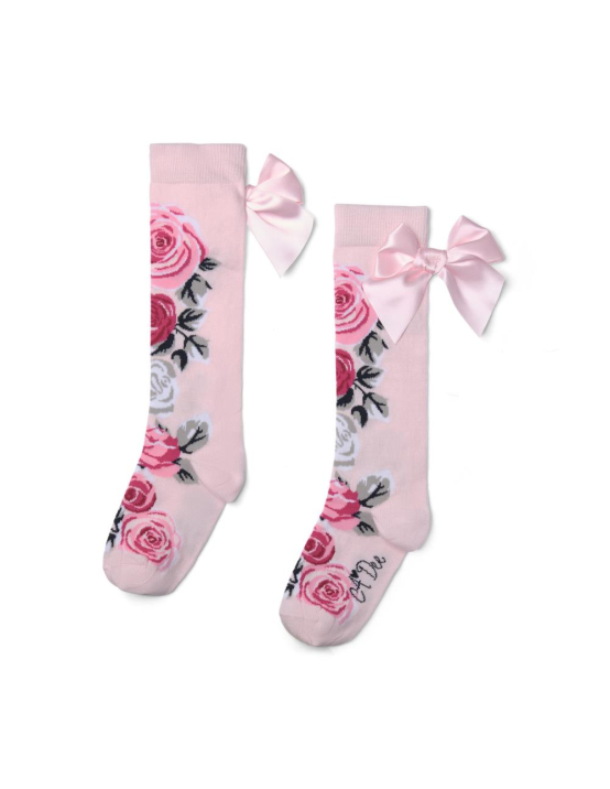 A-Dee Rose Print Knee High Sock