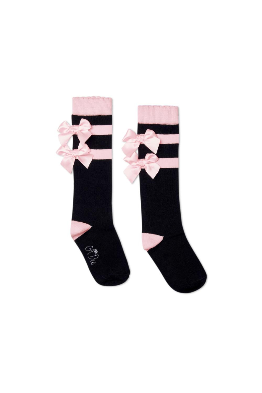 A-Dee Stripe And Bow Knee High Sock