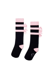 A-Dee Stripe And Bow Knee High Sock