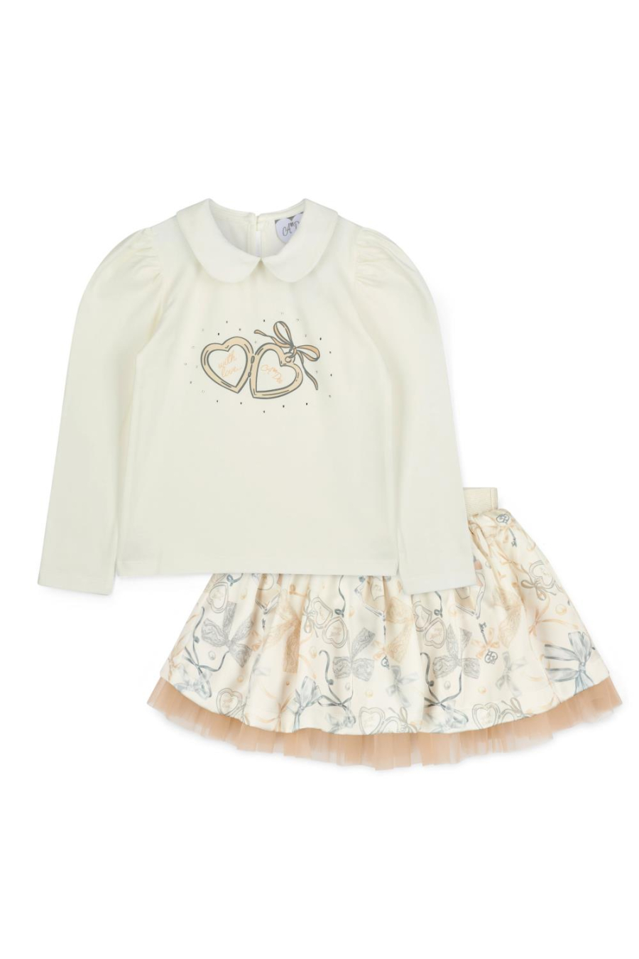 A-Dee Bow Print Skirt Set