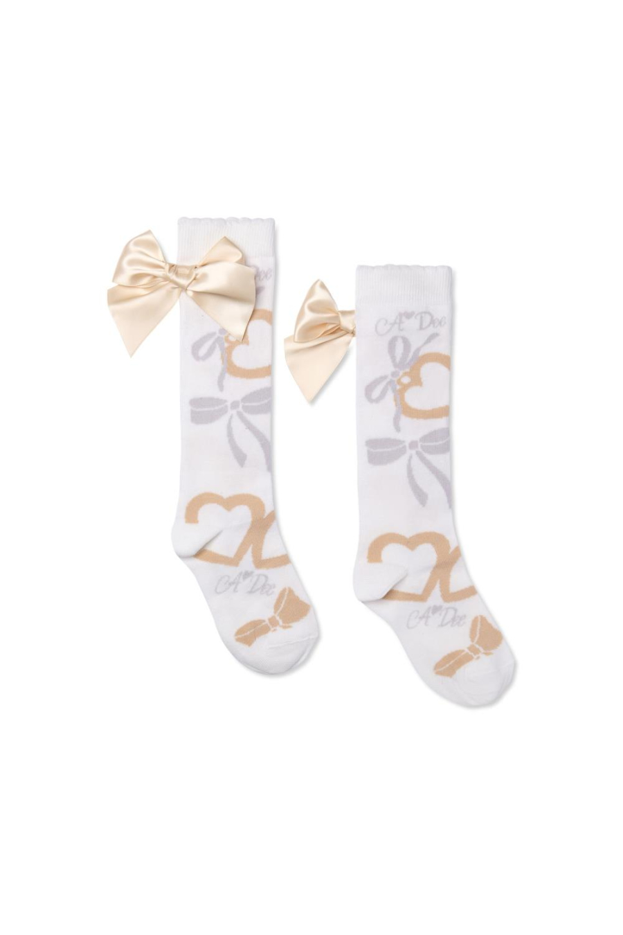 A-Dee Bow Print Knee High Sock