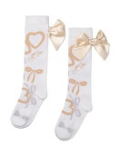 A-Dee Bow Print Knee High Sock