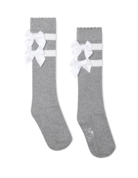 A-Dee Stripe And Bow Knee High Sock
