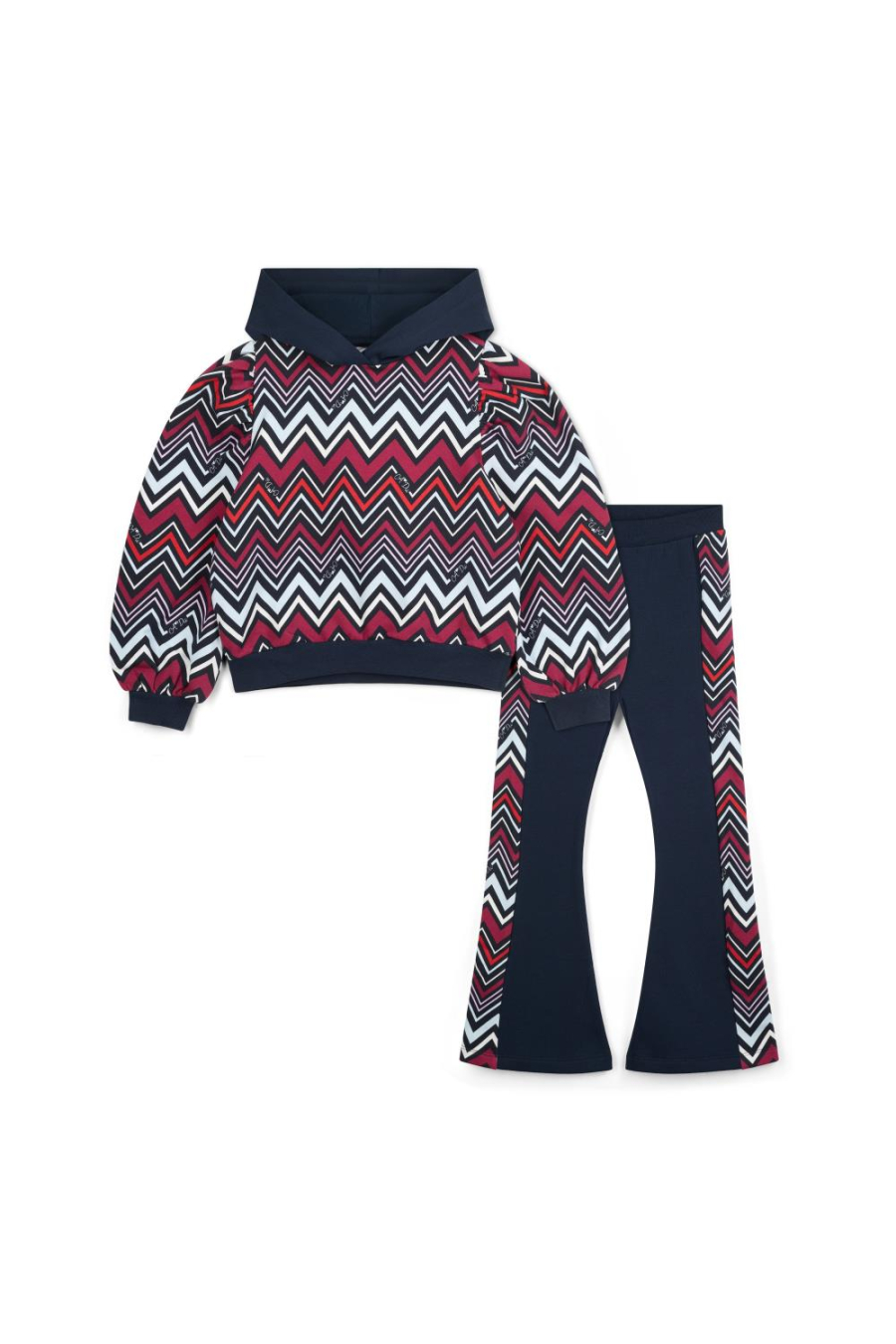 A-Dee Chevron Print Flare Tracksuit