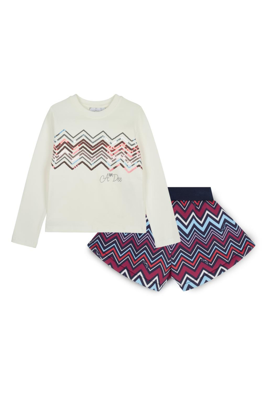 A-Dee Chevron Print Short Set