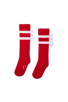A-Dee Stripe And Bow Knee Sock