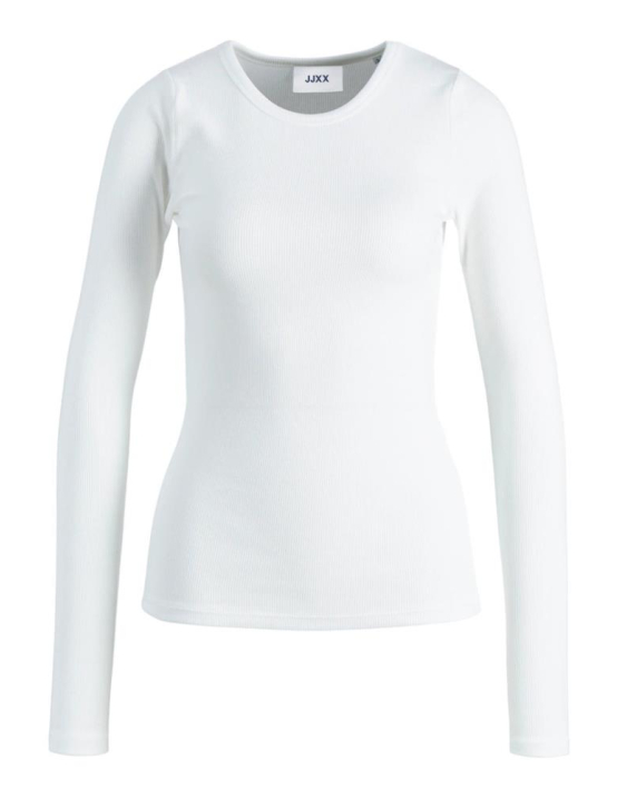 Jxfreya Str Ls Rib Tee Jrs Noos Grl - BRANCO