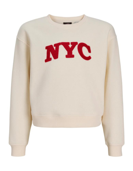 Jxtatum Terry Patch Crew Swt Grl - BRANCO